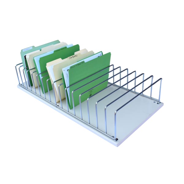 16 Table Top Chart Rack Holder, 16 Slot (Organizes folders and other I